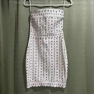 Blake Studded Bandage Dress in White